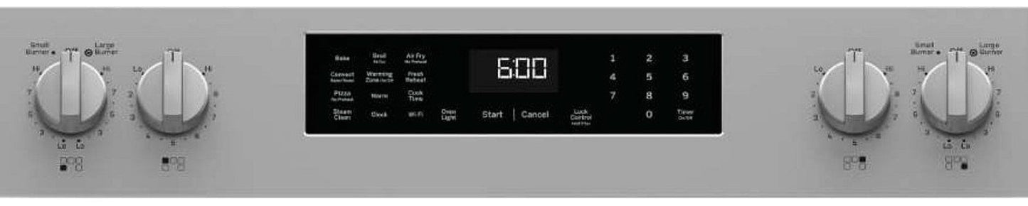 GE 30-inch Freestanding Electric Convection Range with No Preheat Air Fry, WiFi, and EasyWash Oven Tray, Stainless Steel