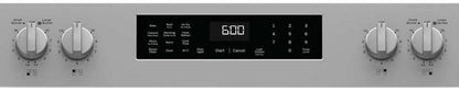 GE 30-inch Freestanding Electric Convection Range with No Preheat Air Fry, WiFi, and EasyWash Oven Tray, Stainless Steel