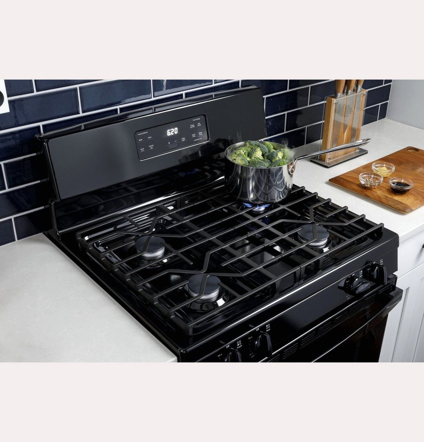GE 30-Inch Freestanding Gas Range with 4.8 Cu. Ft. Oven, Stainless Steel – JGBS61RPSS