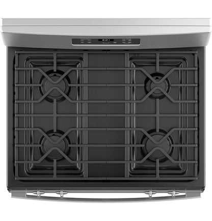 GE 30-Inch Freestanding Gas Range with 4.8 Cu. Ft. Oven, Stainless Steel – JGBS61RPSS