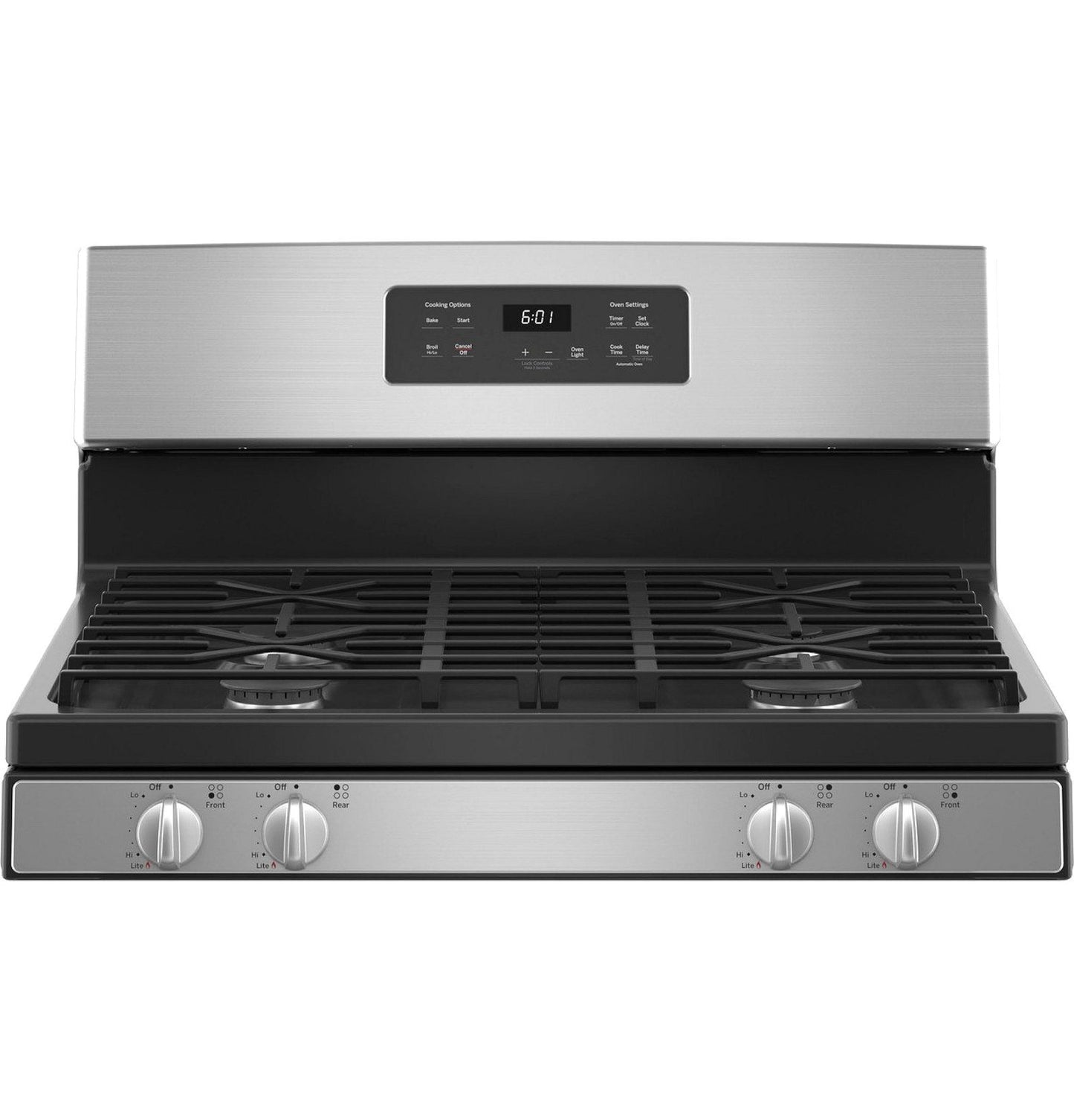 GE 30-Inch Freestanding Gas Range with 4.8 Cu. Ft. Oven, Stainless Steel – JGBS61RPSS