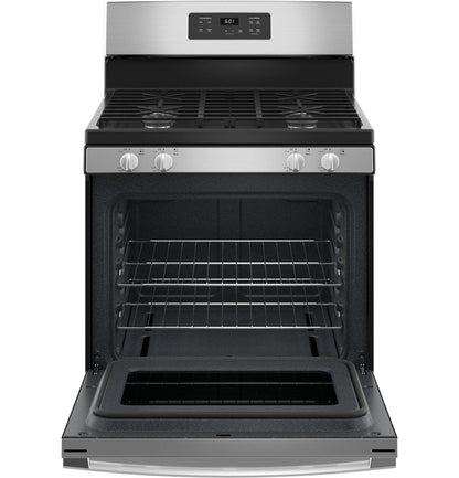 GE 30-Inch Freestanding Gas Range with 4.8 Cu. Ft. Oven, Stainless Steel – JGBS61RPSS