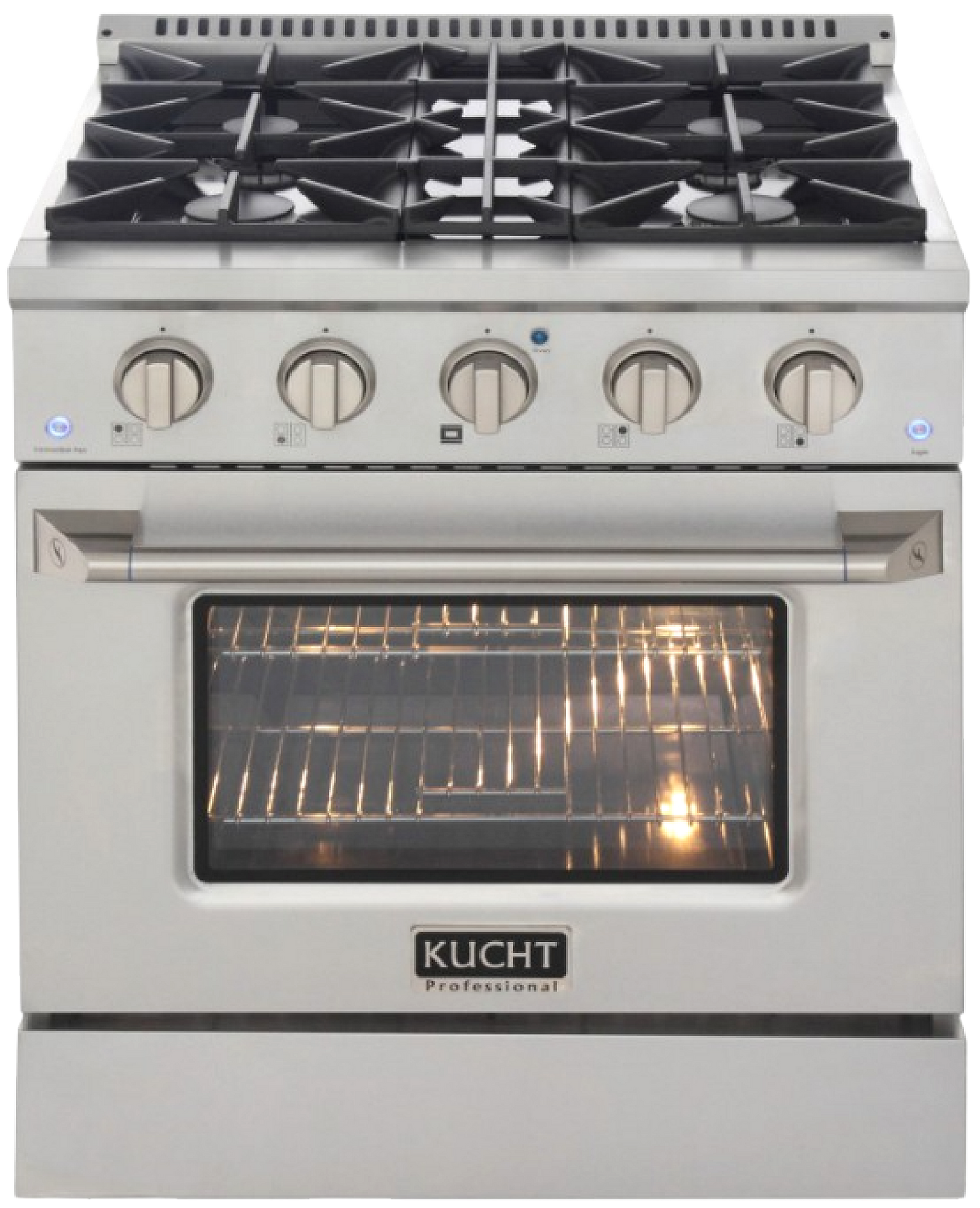 Kucht Professional 30-Inch 4.2 cu. ft. Gas Range with Convection Oven in Titanium
