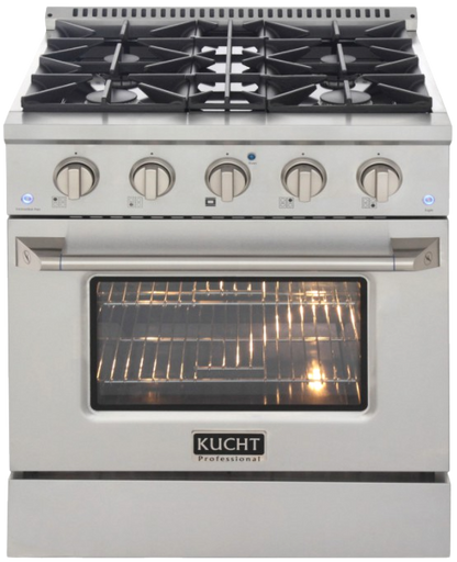 Kucht Professional 30-Inch 4.2 cu. ft. Gas Range with Convection Oven in Titanium