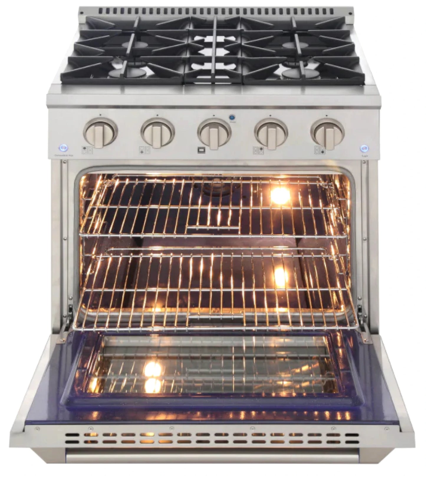 Kucht Professional 30-Inch 4.2 cu. ft. Gas Range with Convection Oven in Titanium