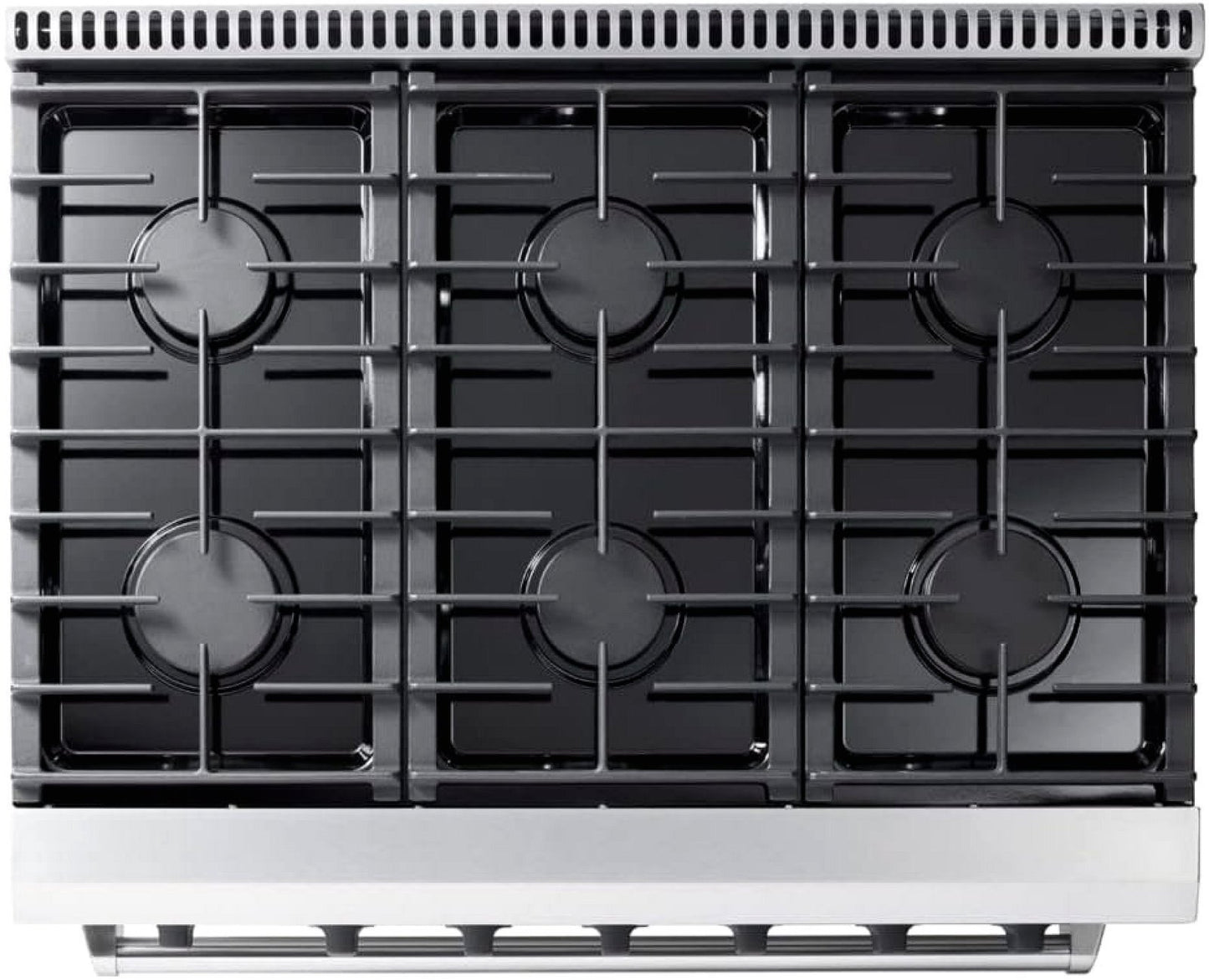 Thor Kitchen LRG3601U 36-Inch Professional Freestanding Gas Range with Convection Oven, Stainless Steel