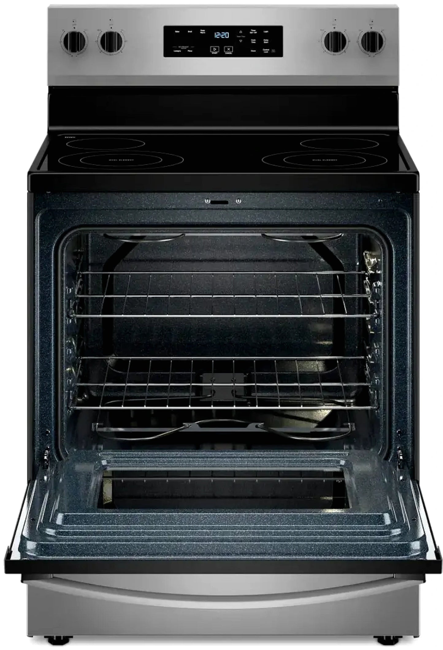 Whirlpool WFE535S0JS 5.3 cu. ft. Freestanding Electric Range with Fan Convection and Frozen Bake Technology, Stainless Steel