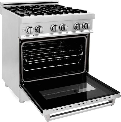 ZLINE 30-Inch Legacy Dual Fuel Range with Gas Cooktop & Electric Convection Oven, Stainless Steel (RA30)