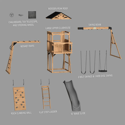 Dover Bay Swing Set with Monkey Bars