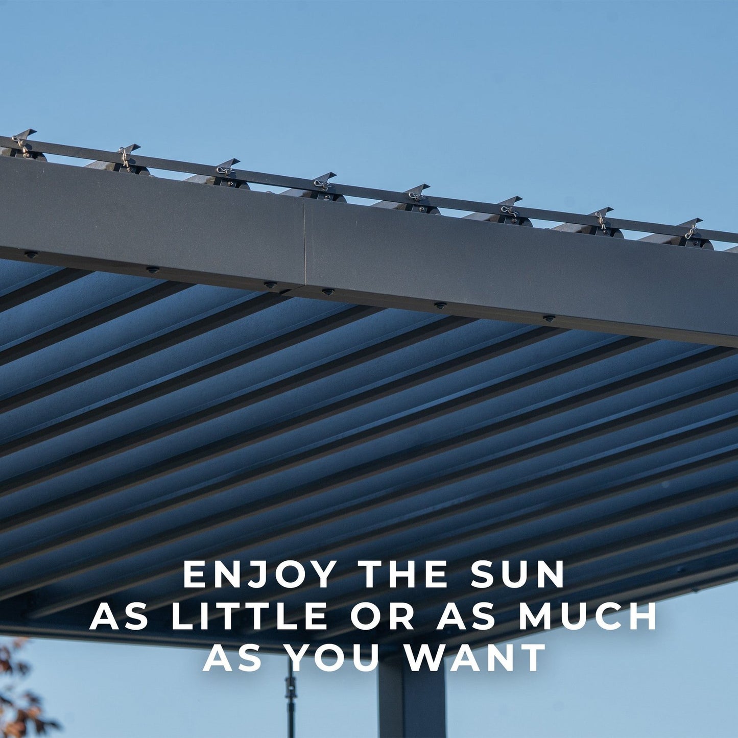 10×10 Sarasota Steel Louvered Pergola
