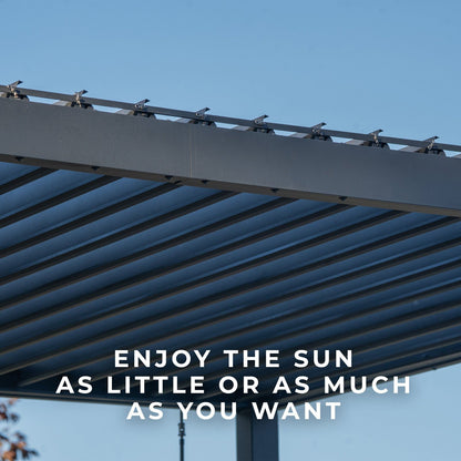 10×10 Sarasota Steel Louvered Pergola
