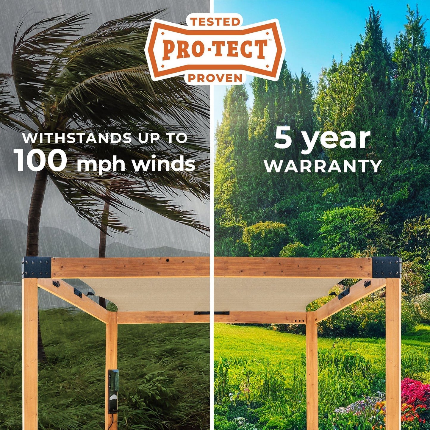 12×10 Brendan Sail Shade Pergola