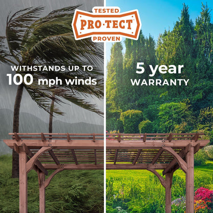 14×10 Somerville Pergola – Walnut Stain