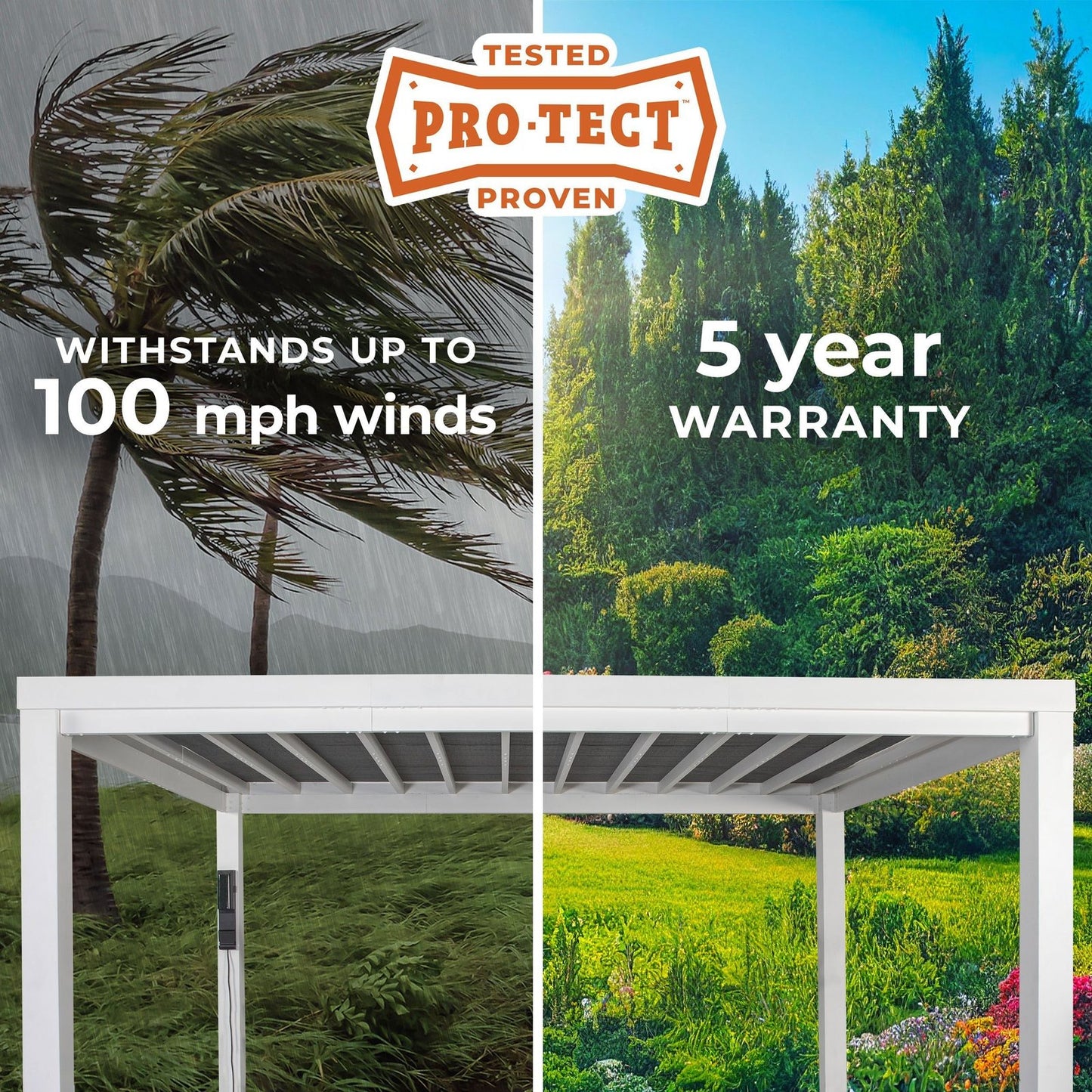 14×10 Windham Modern Steel Pergola With Sail Shade Soft Canopy
