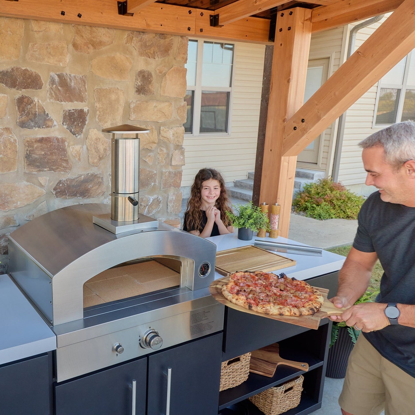 Timber Rock Outdoor Pizza Oven Cook Station
