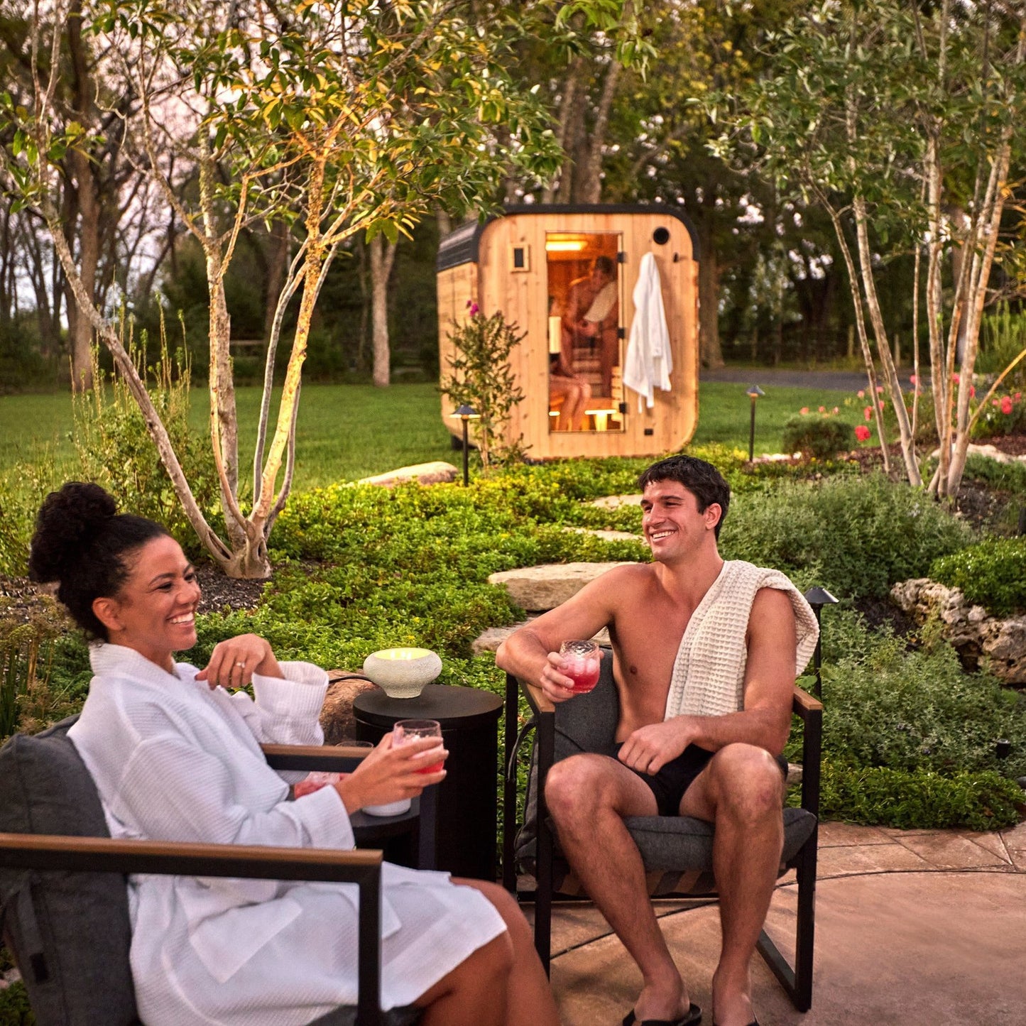 Lennon Outdoor Cube Sauna – 4-6 Person